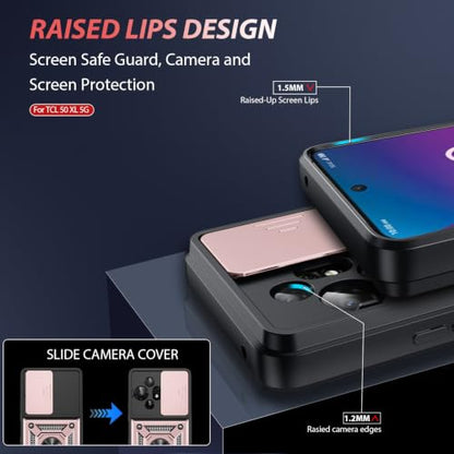 for TCL 50 XL 5G Phone Case (TCL 50 XL 5G（6.78"） / Rose Gold)
