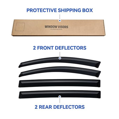 Window Visors Rain Guards for 2011 (2011-2017 Honda Odyssey)