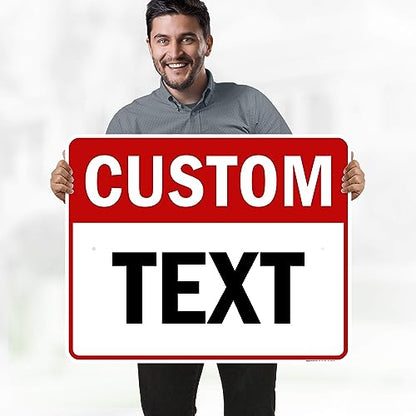 Custom Sign Custom Sign for Business (Header - Horizontal / 24x30 - Aluminum)
