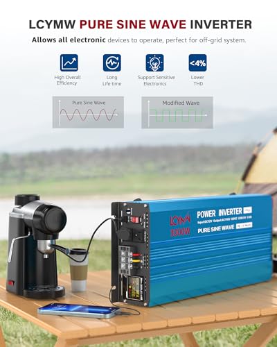 3000 Watt Inverter Pure Sine Wave DC 24V to 110V (3000W - 24V / Blue)