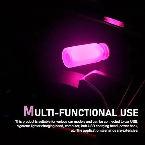 Car USB Atmosphere Lamp (1 PC / Pink)