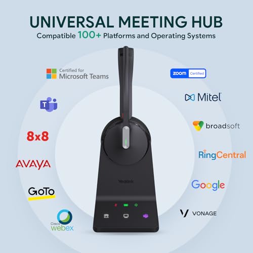 WH64 Mono DECT & Bluetooth Wireless Headset for Phone PC Cellphone (Mono)