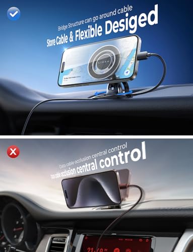 for MagSafe Car Mount [Strong Magnets] Magnetic Phone Holder for Car Hands Free Cell Phone Mount Cradle Vent & Dashboard Car Accessories for Women Men fit iPhone 17 16 15 14 13 12