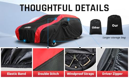 SUV Car Cove Waterproof All Weather Protection for Mid (Universal Fit - 2-S3 SUV Length 182-190 inch)