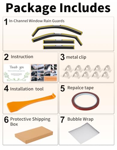 Window Rain Guards for Chevy Tahoe (2021-2026 Chevy Tahoe/Cadillac Escalade/GMC Yukon)
