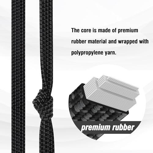 Bungee Cords with Hooks Heavy Duty (60 Inch / 4pcs Black)