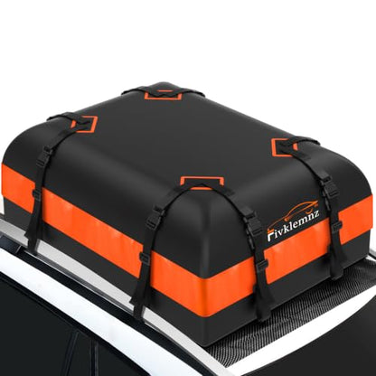 Car Rooftop Cargo Carrier Roof Bag Waterproof for All Top of Vehicle with (15 Cubic Feet)