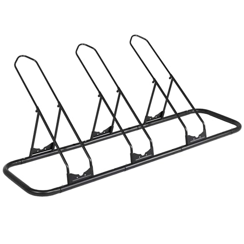 Bicycle Floor Parking Rack Stand (3 Bikes / Adjustable for Fat Bike)