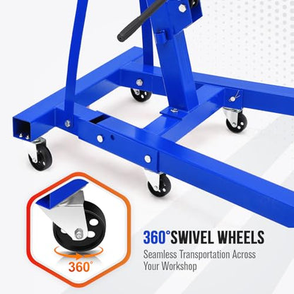 2 Ton Hydraulic Engine Hoist with Lever Stabilizer (with Lever / Blue)