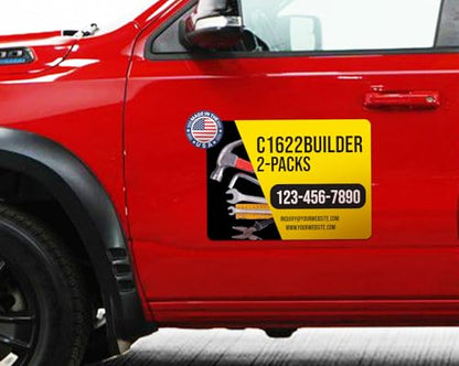 Builder and Contractor Customizable Car Magnets and Decals (16”x22” Builder)