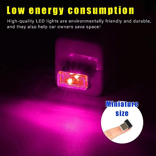 4 PCS USB LED Car Interior Atmosphere Lamp (Purple)