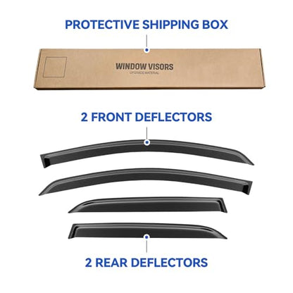 Window Visors Rain Guards for 2018 2019 2020 2021 2022 Ford EcoSport (2018-2022 Ford Ecosport)
