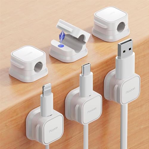 6 Pack Magnetic Cable Clip Organizer Cord Holder (Pack of 6)