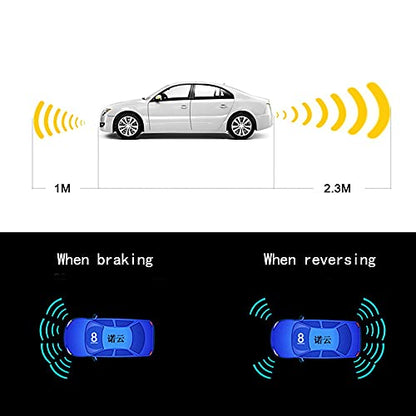 Car Parking Sensors Kit Reverse Radar parktronic System Auto Electronics Vehicle Back Assistant Reverse 8 Sensor (Black)