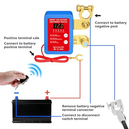 Remote Battery Disconnect Switch 12V (blue)