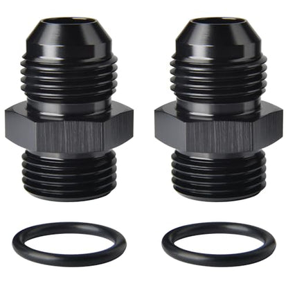 8AN Male Flare to 8AN ORB O (8AN to 8AN ORB / Black - 2PCS)