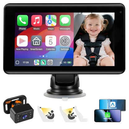 Baby Car Camera with 7" Wireless CarPlay Screen