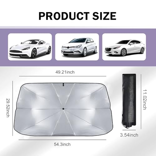 1 PC Windshield Sun Shade Umbrella (1 PC / Silver)
