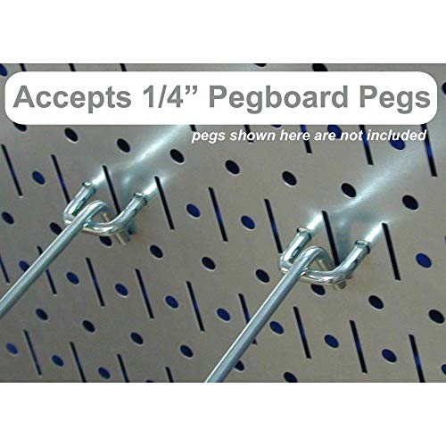 30-WRK-400WB Standard Workbench Metal Pegboard Tool Organizer,White/Black (White/Black)