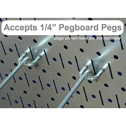 30-WRK-400WB Standard Workbench Metal Pegboard Tool Organizer,White/Black (White/Black)