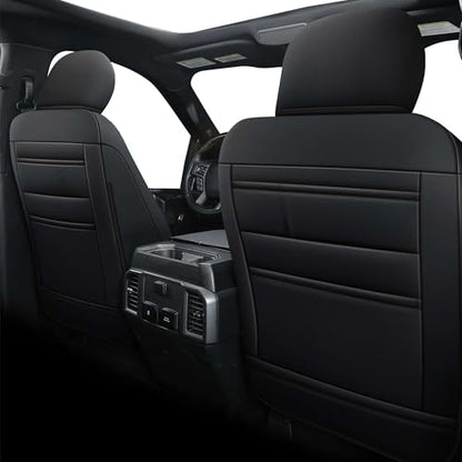 Custom Fit Seat Covers for Ford F150 2015 (Black / 2015-2026 F150 SuperCrew Cab, Front Row)