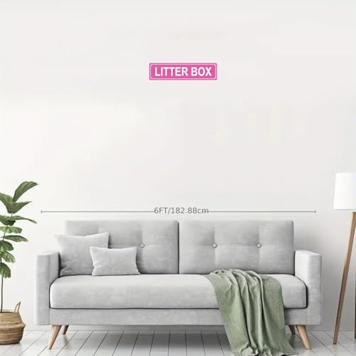 LITTER BOX SPACE Metal Tin Street Sign Bar Cafe Garage Cave Home Room Wall Bathroom Farmhouse Garden Porch Patio Decor (LITTER BOX)