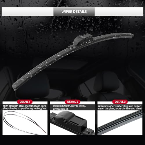 Front Windshield Wipers for BMW 5 Series 2011 (For BMW 5 Series / 2011-2016)