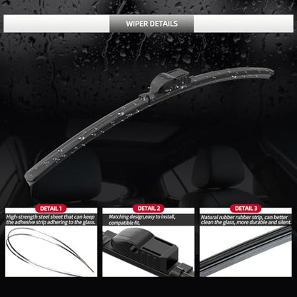 Front Windshield Wipers for BMW 5 Series 2011 (For BMW 5 Series / 2011-2016)