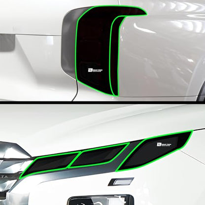 Full Headlight Taillight Tint Kit Compatible with Hyundai Palisade 2023 (FULL KIT / Dark Smoke)