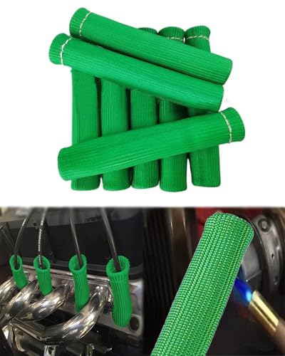 8 PCS 2500° Spark Plug Wire Boots Protector (Green)