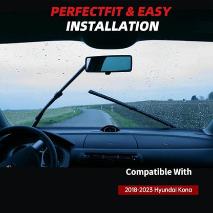 Windshield Wiper Blades Replacement for Hyundai Kona 2018 (26"+16"+11"(U/J Hook))