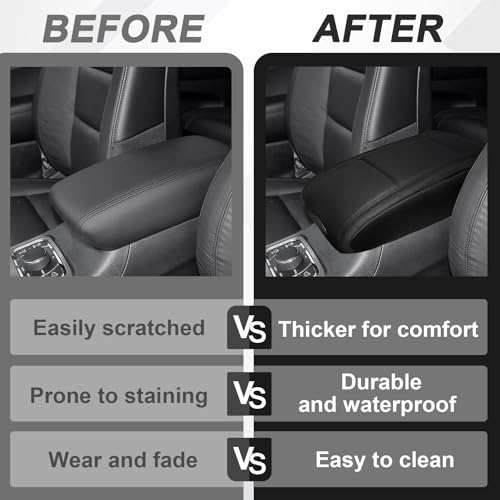 Armrest Cover for Jeep Grand Cherokee 2011 (32) 11-21 |Grand Cherokee| Black, Regular)