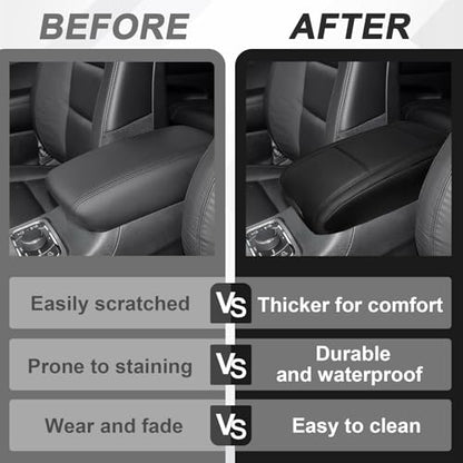 Armrest Cover for Jeep Grand Cherokee 2011 (32) 11-21 |Grand Cherokee| Black, Regular)