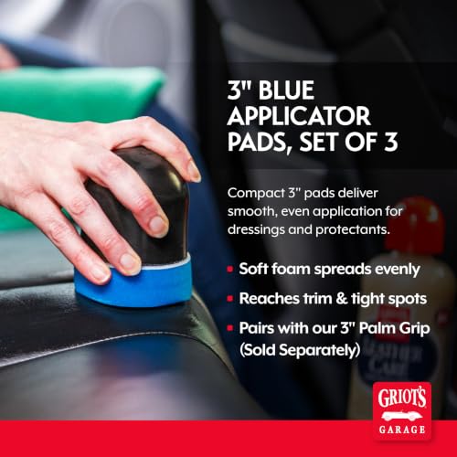 3" Blue Applicator Pads for Car Detailing