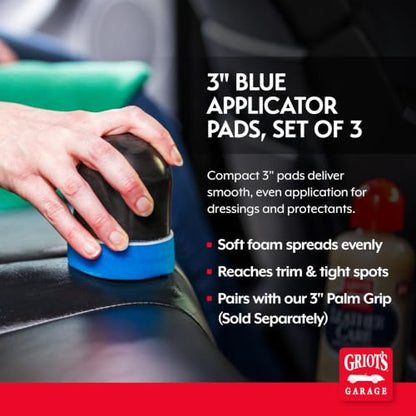 3" Blue Applicator Pads for Car Detailing