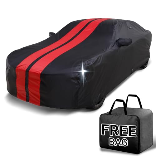 Car Cover Waterproof All Weather for 1995 (65. Monte Carlo 1995-2007 / Black / Red (Stripe))