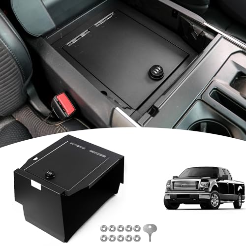 Center Console Safe Box Armrest Lock Storage Organizer Box (For 2021-2024 F150)