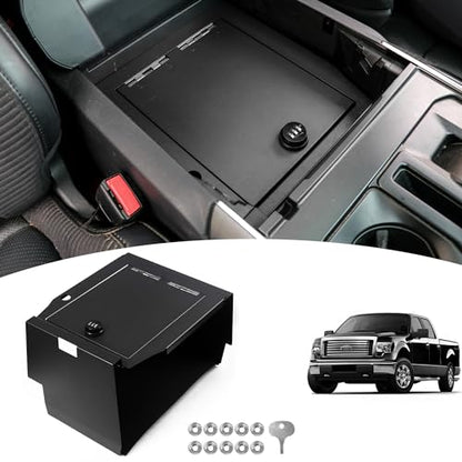 Center Console Safe Box Armrest Lock Storage Organizer Box (For 2021-2024 F150)