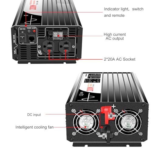2000W Pure Sine Wave Inverter (DC48V (Range 40V-60V) 2000W)