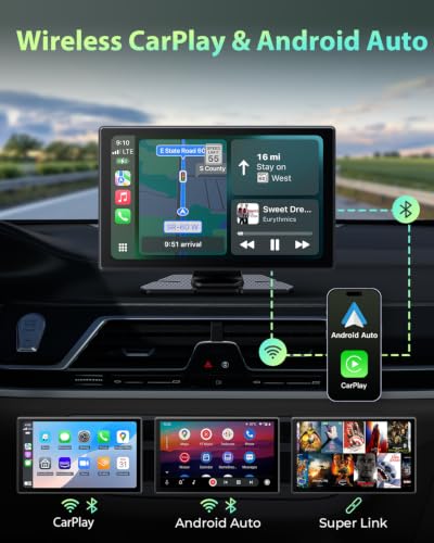 9" Carplay Screen with DashCam Backup Camera
