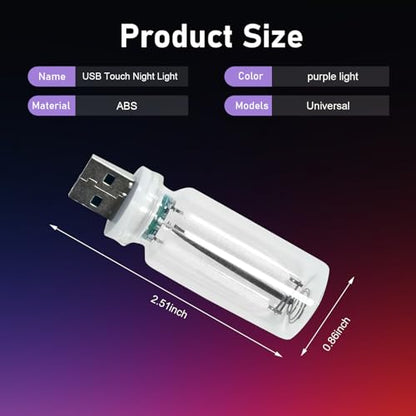 2PCS USB Night Light Bulb (Purple)