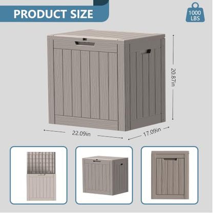 50 Gallon Resin Outdoor Storage Box (Gray / 46 gallons)