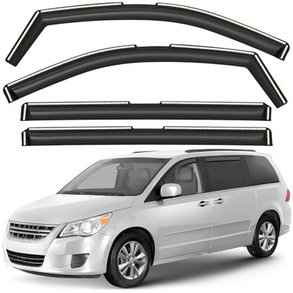 Window Deflectors Smoke Tinted In (For Routan 09-14)