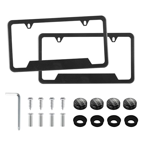 Carbon Fiber License Plate Frames (2-H CF O-P)
