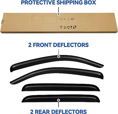 Window Visors Rain Guards for 2005 (2005-2015 tacoma double cab)
