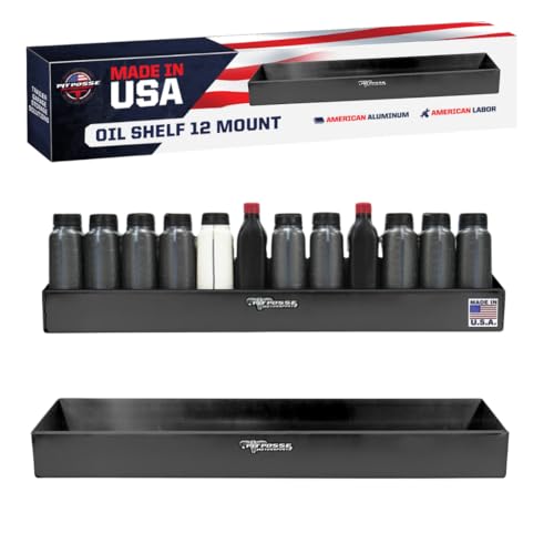 443BK Oil Shelf 12 Quart Bottle Holder Storage Organizer Caddy 32" (Black)