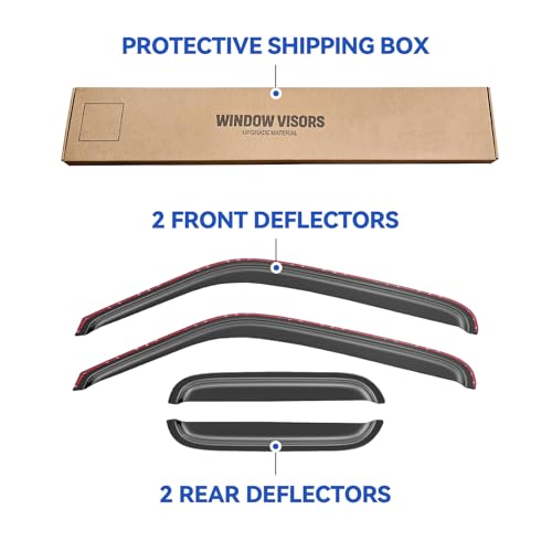 in Channel Window Visors Rain Guards for 1993 (1993-1998 Ford Ranger SuperCab / Extended Cab)