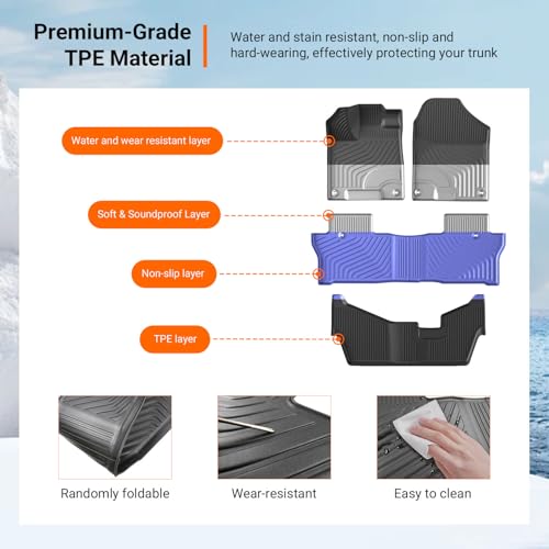 Floor Mats Cargo Mat Compatible with 2016