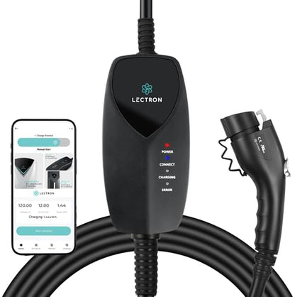 EV Charger 16 ft Extension Cord & J1772 Cable (12A NEMA 5-15 with APP)