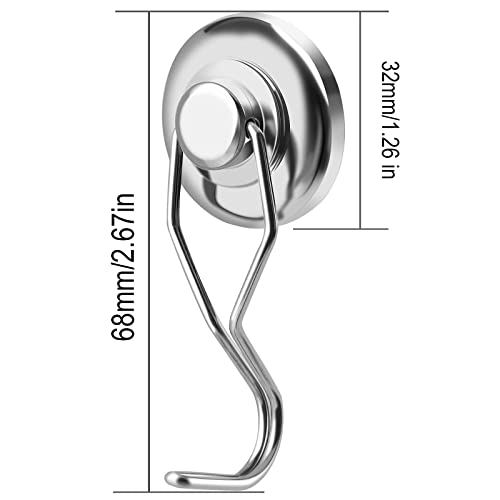 Magnetic Hooks (Silver / 7Pack 120Lbs+)
